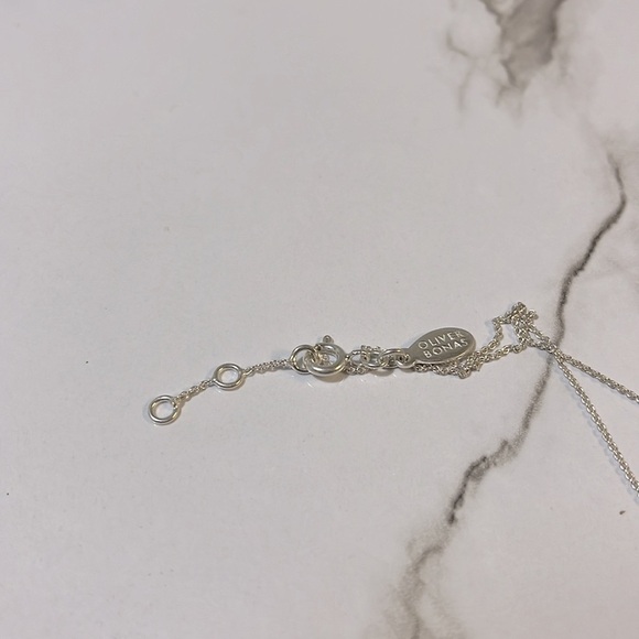 Oliver Bonas Sterl. Silv.925 Chain Necklace Circles Waterfall Pendant - Picture 8 of 8